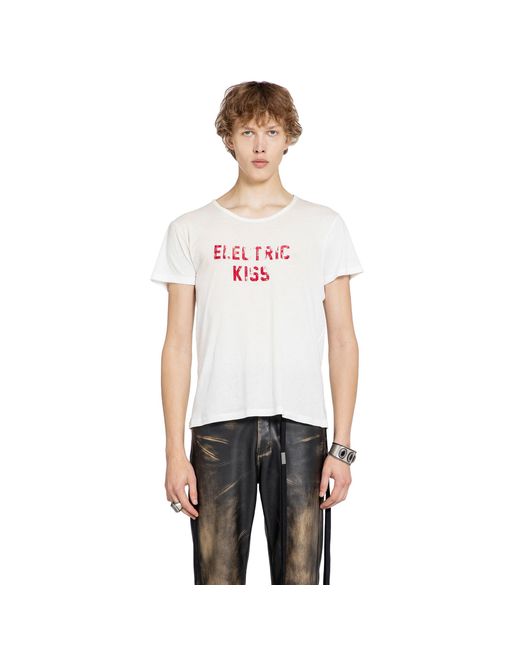 Ann Demeulemeester White Idar Cropped T-Shirt for men