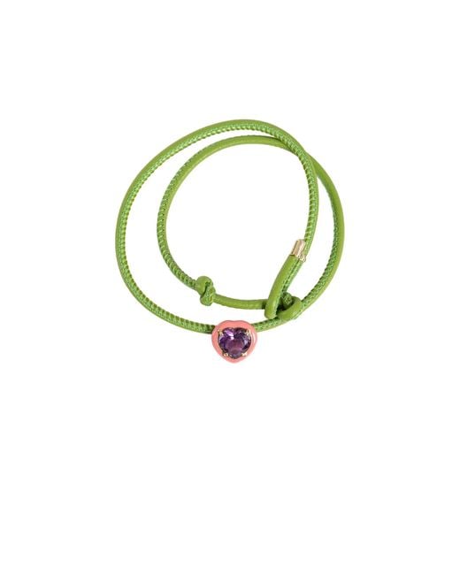 Bea Bongiasca Green Pop Choker With Candy Flower Pendant