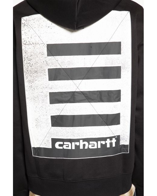 Carhartt Black Hooded Archive Zip-Up Hoodie for men