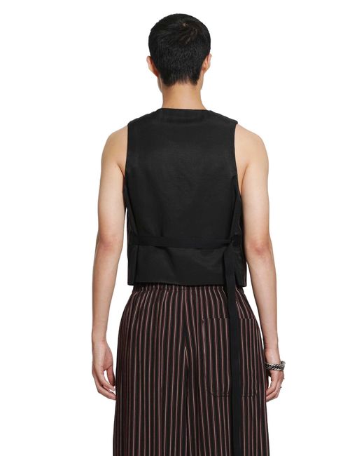 Ann Demeulemeester Black Kaare Classic Waistcoat for men