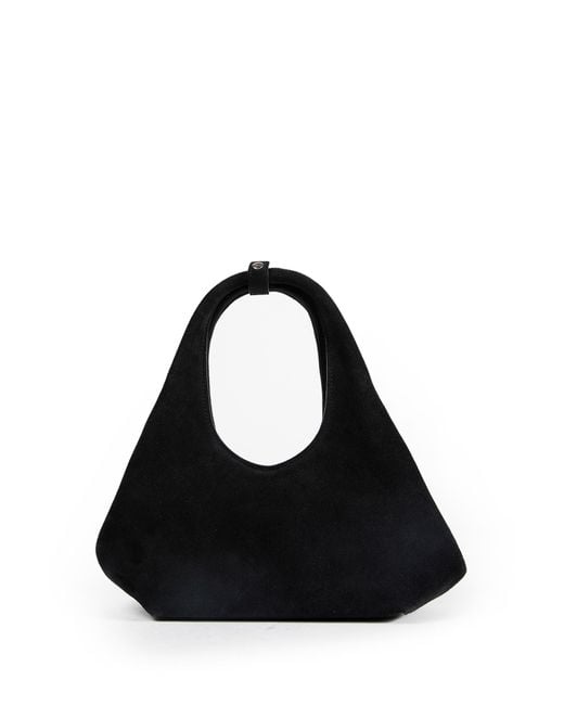 Coperni Black Folded Suede Shoulder Bag