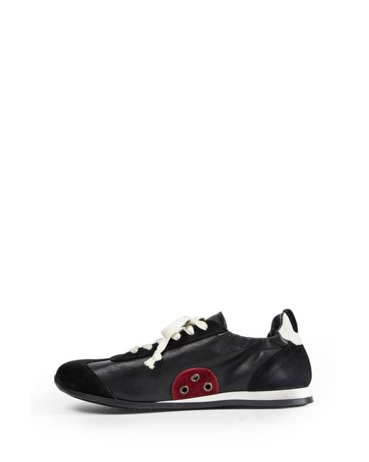 Uma Wang Black Lace-Up Sneakers