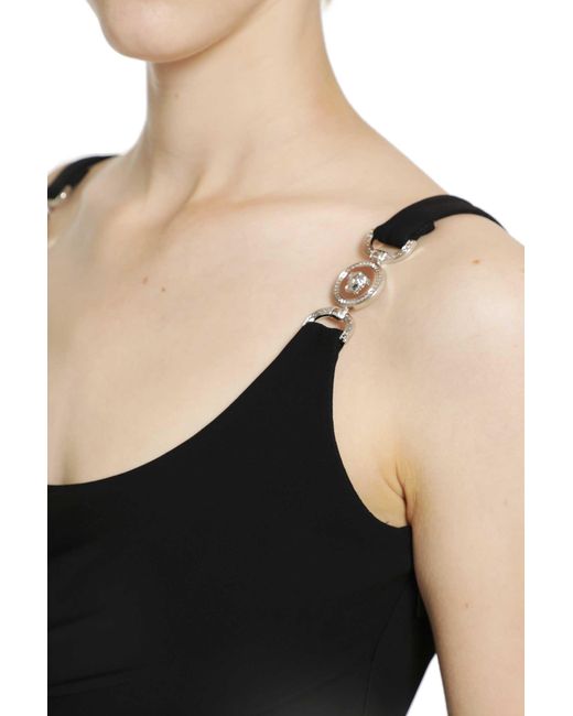 Versace Black Stretch Viscose Bodysuit