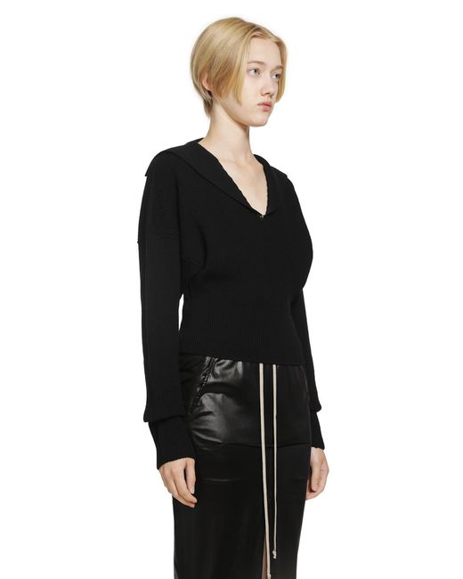 Rick Owens Black Temple Dracu Cropped V