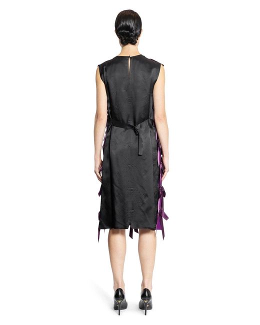 Prada Purple Sablé Dress With Bows