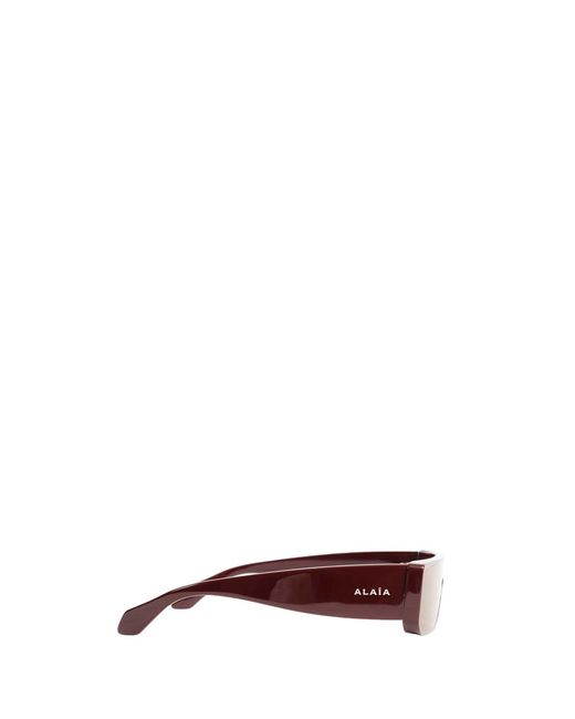 Alaïa Brown Rectangular Mask Sunglasses