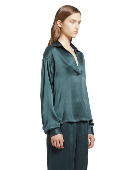 Tom Ford Blue Silk Satin Polo