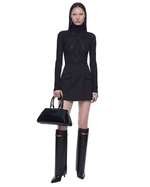 Givenchy Black Tailored Mini Skirt
