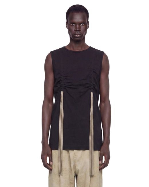 Ziggy Chen Blue Ribbon Strap Sleeveless Top for men