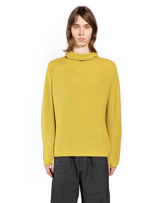 Goldwin 0 Perforated Wholegarment Knit Top in Yellow for Men | Lyst