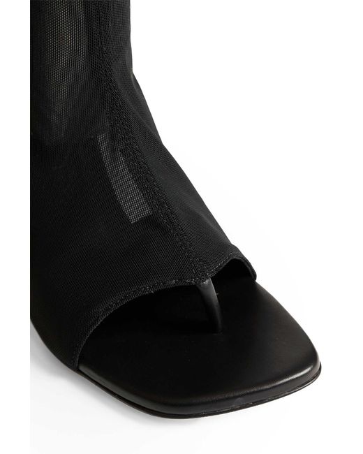 NVL-GARDE Black Broken Heel Ankle Sock Sandal