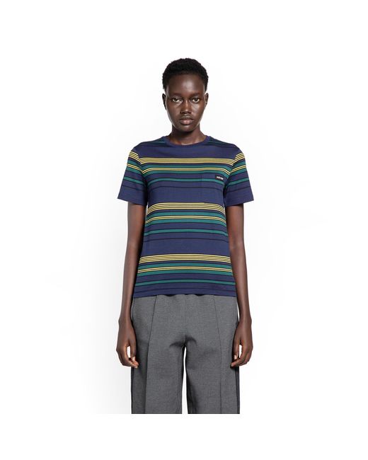 Miu Miu Blue Striped Jersey T-Shirt