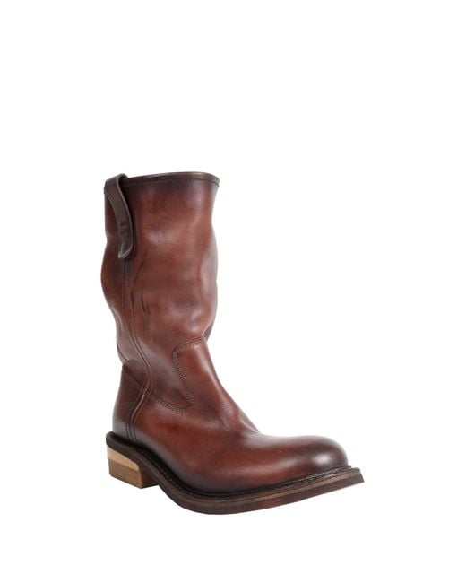 Miu Miu Brown Foule Leather Boots