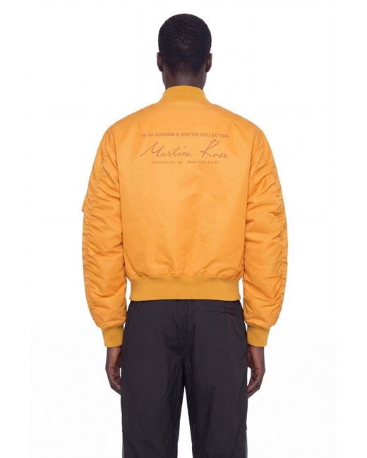Martine Rose Orange Classic Bomber Jacket for men