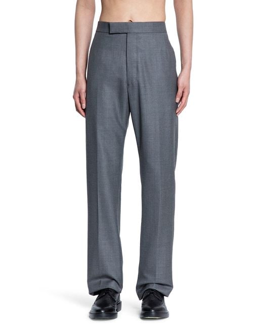 Thom Browne Blue Super 120 S Twill Trousers for men