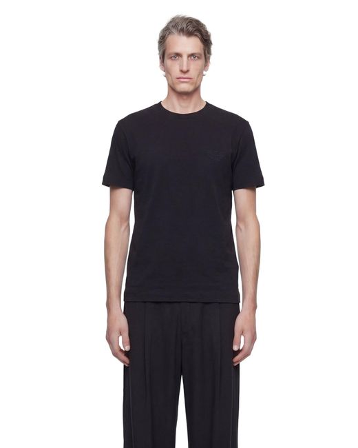 Emporio Armani Black Short Sleeve T-Shirt for men