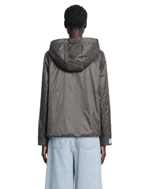 Max Mara Black Padded Water-Repellent Hooded Jacket