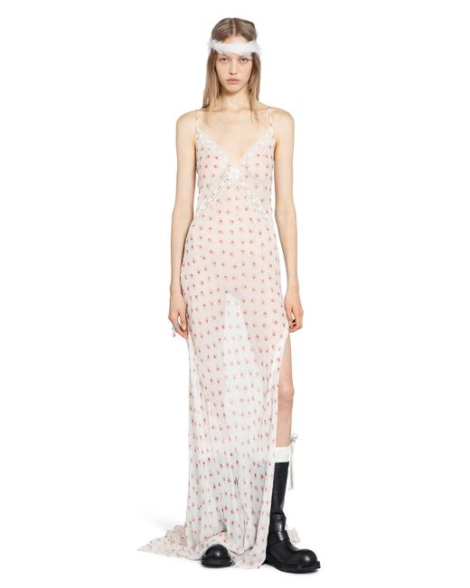 Ann Demeulemeester White Lala X-Long Bias Dress