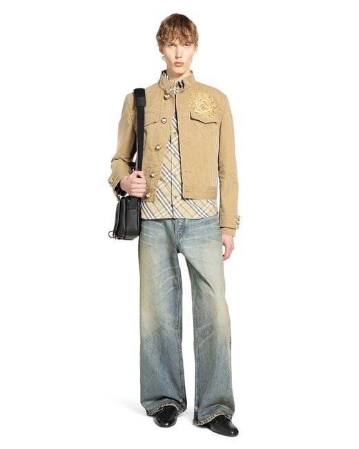 Burberry Natural Relaxed Fit Check Cotton Shirt for men