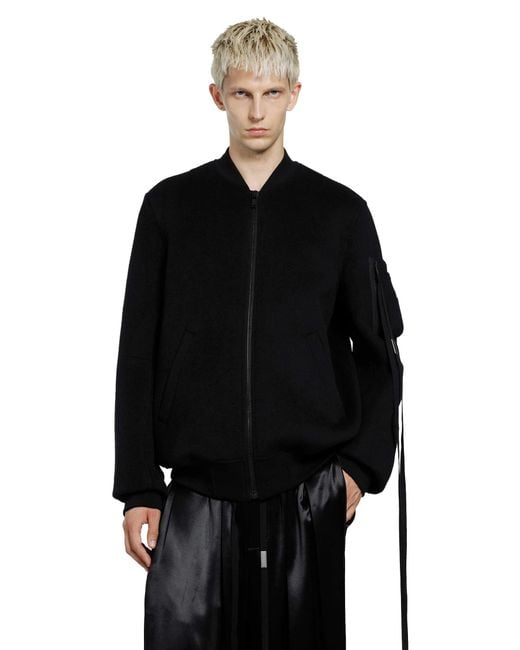 Ann Demeulemeester Black Dries Standard Bomber for men