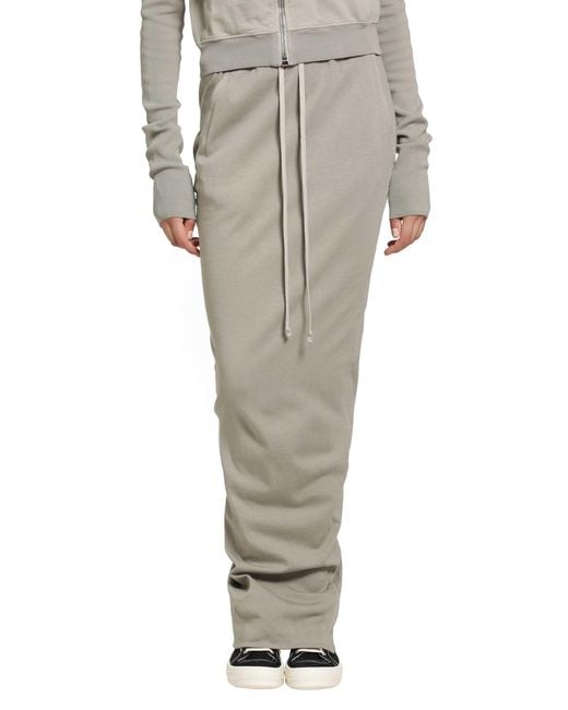 Rick Owens Gray Tower Pull On Pillar Skirt