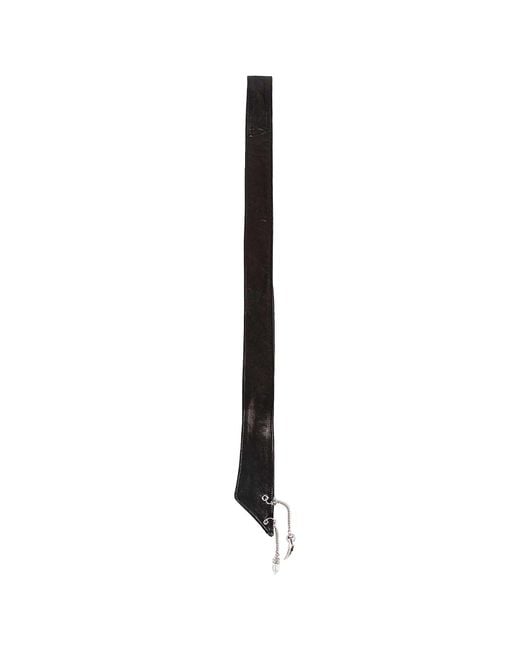 Ann Demeulemeester Black Resi Tie With Charms for men