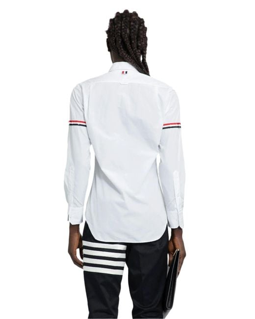 Thom Browne White Classic Button-Down Shirt for men