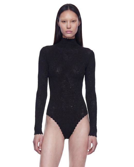 Givenchy Blue Floral Lace Bodysuit