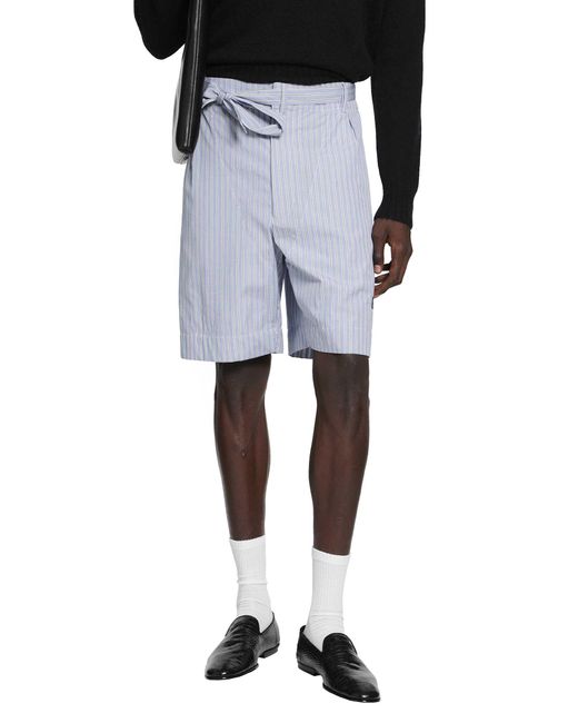 Givenchy Blue Striped Bermuda Shorts for men