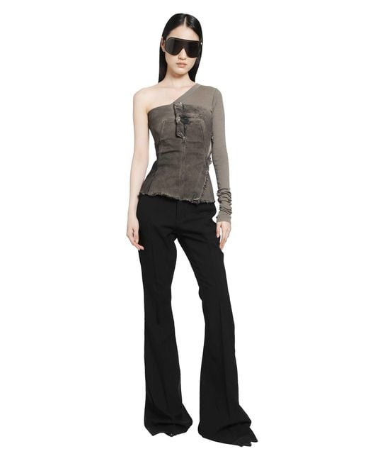 Rick Owens Black Tower Bustier Top