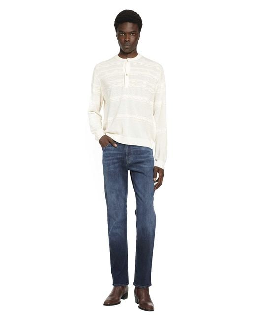 Emporio Armani Blue J76 Straight-Leg Jeans for men