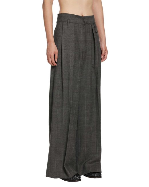 Simone Rocha Gray Peeling Waist Wide Leg Trousers for men