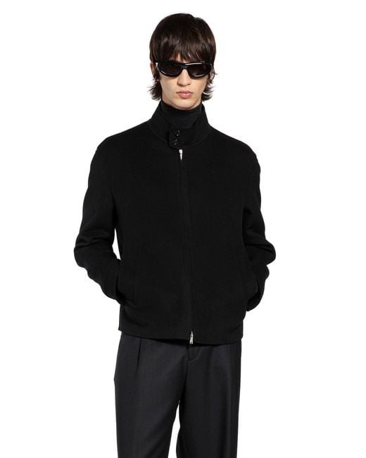 Lardini Black Aaberit Double Wool Jacket for men
