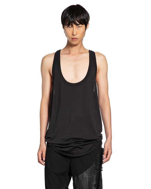 Rick Owens Black Concordians Pony Tank for men
