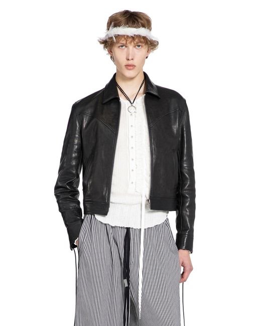 Ann Demeulemeester Black Ulv Western Jacket for men