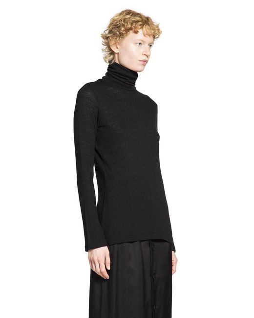 Yohji Yamamoto Black Highneck Long Sleeve T-Shirt