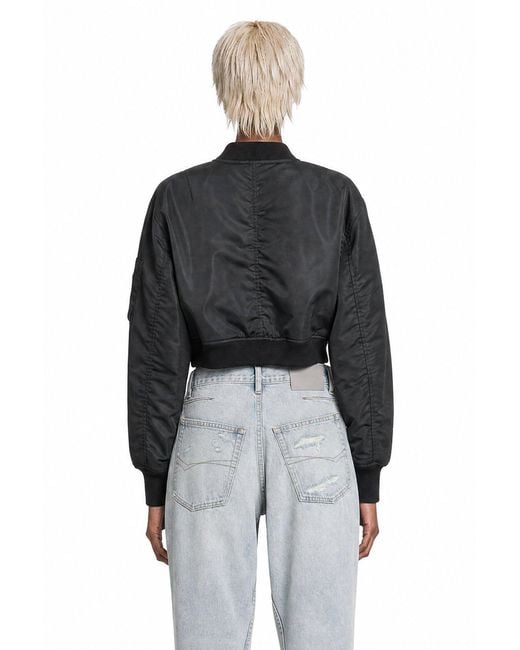 Balenciaga Black Cropped Bomber