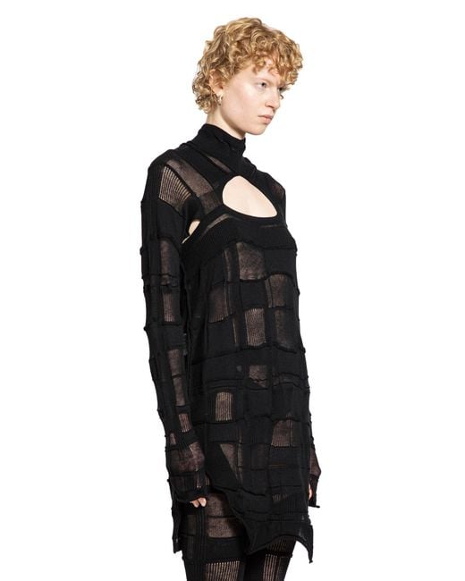 Halo Black Checked Ls3 Turtleneck Sweater