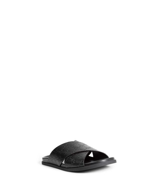 Gucci Black Rhein Criss-Cross S Gg Slip-On for men