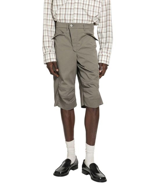 BRYAN JIMENE`Z Gray Cut Off Shorts for men