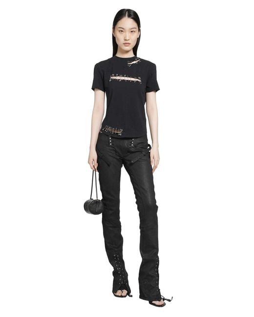 Dilara Findikoglu Black Safety Pin T-Shirt