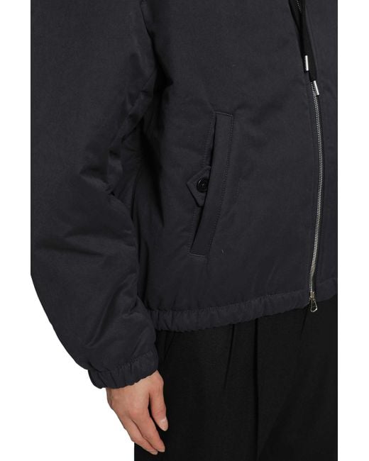 SALON C. LUNDMAN Black Hooded Bomber for men