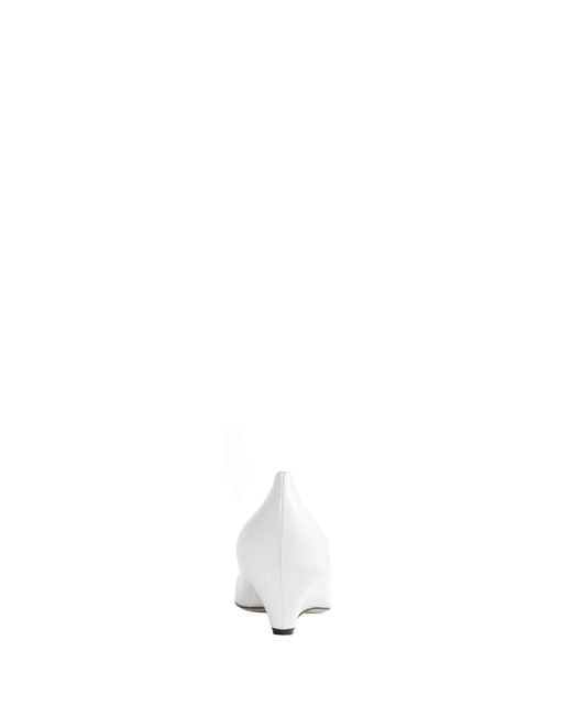 The Row White Liisa Wedge Heel Pumps