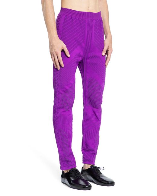 Prada Purple Re-Nylon Jacquard Leggings for men