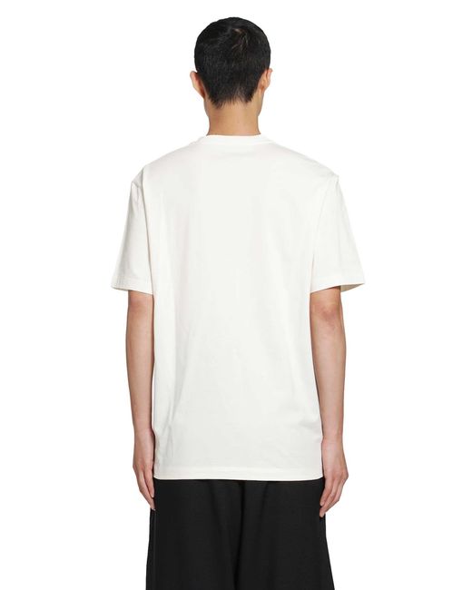 Y-3 White Regular Short Sleeve Tee for men