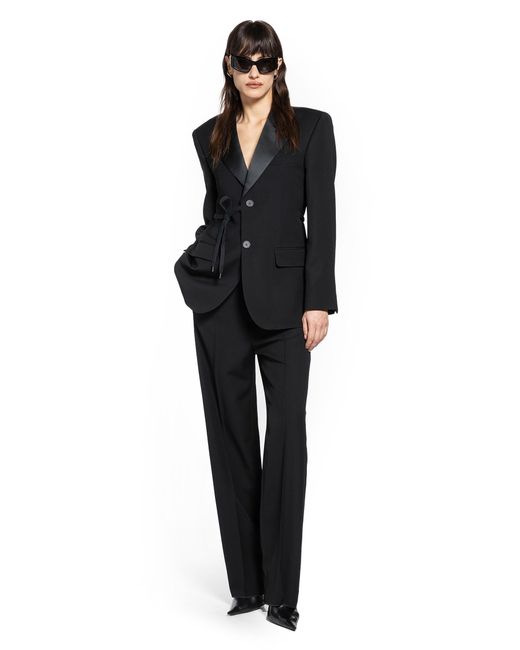 Balenciaga Black Wrap Tuxedo Blazer