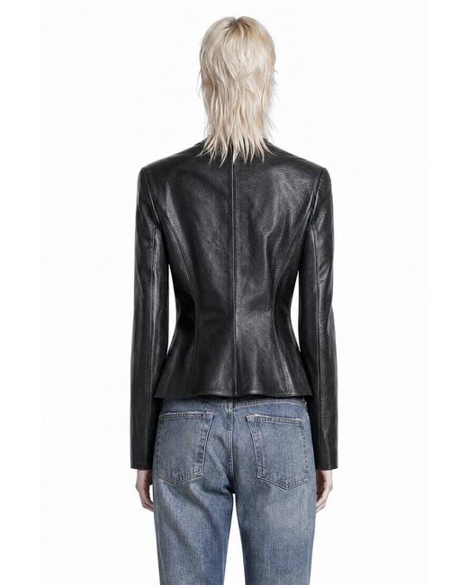 Magda Butrym Black Fitted Leather Blazer