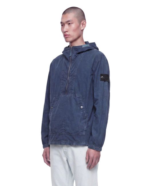 Stone Island Blue 4100005 Hooded Anorak for men