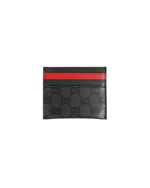 Gucci Black Web Card Slots Card Case for men