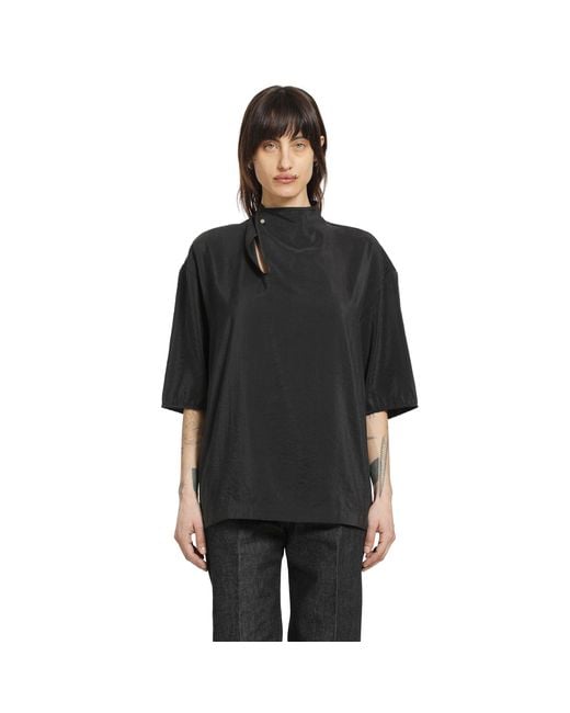 Lemaire Black Soft Collar Top